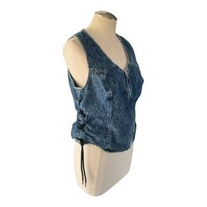 Wrangler x Fender Denim Vest Zip Front – L